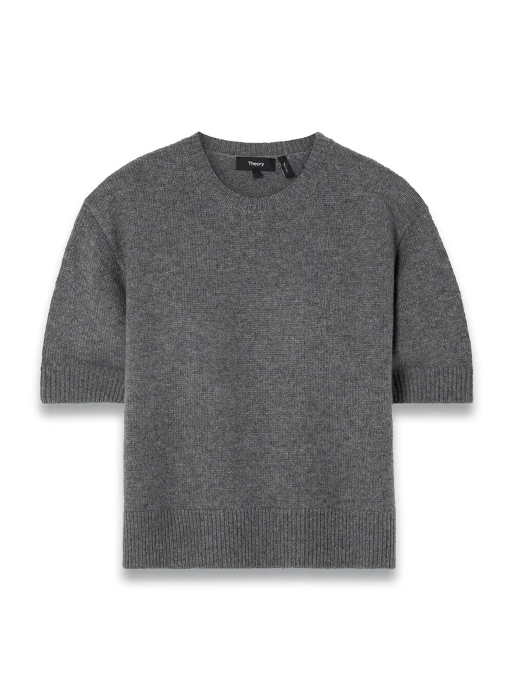 NEW, Theory Cropped Cashmere Sweater in Gray Sz L #S7633 - Picture 1 of 7